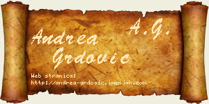 Andrea Grdović vizit kartica